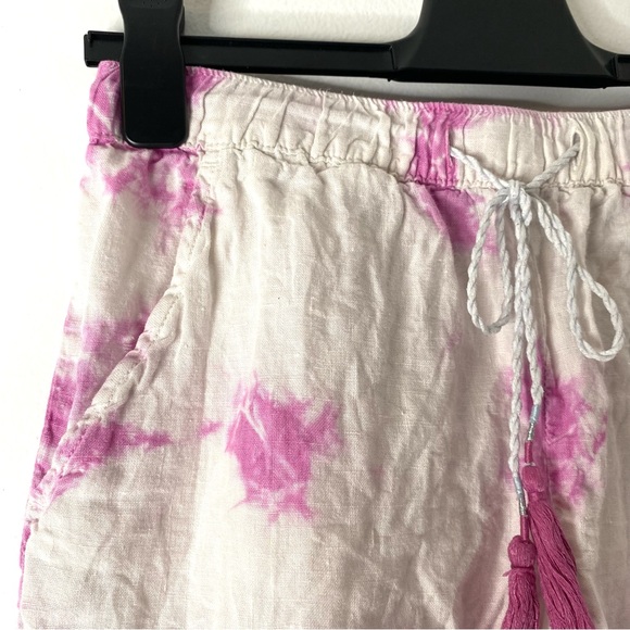 Rachel Zoe Linen Purple White Tie Dye Shorts - Picture 2 of 6